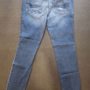 American Eagle Outfitters Blue Skinny Jeans with Whiskering